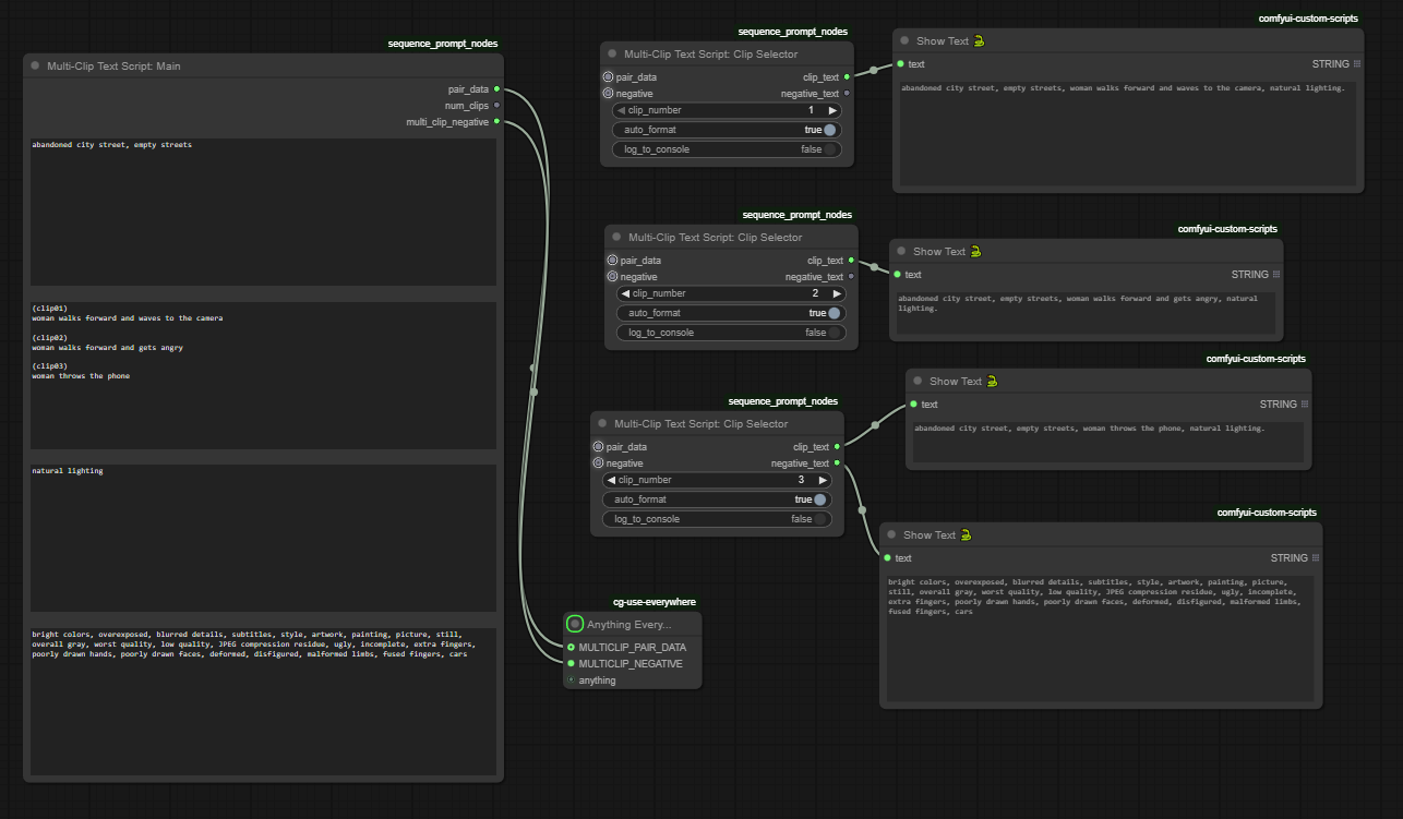 Multi-Clip Text Script - Main overview