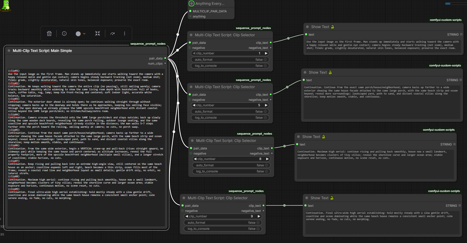 Multi-Clip Text Script - Main Simple overview