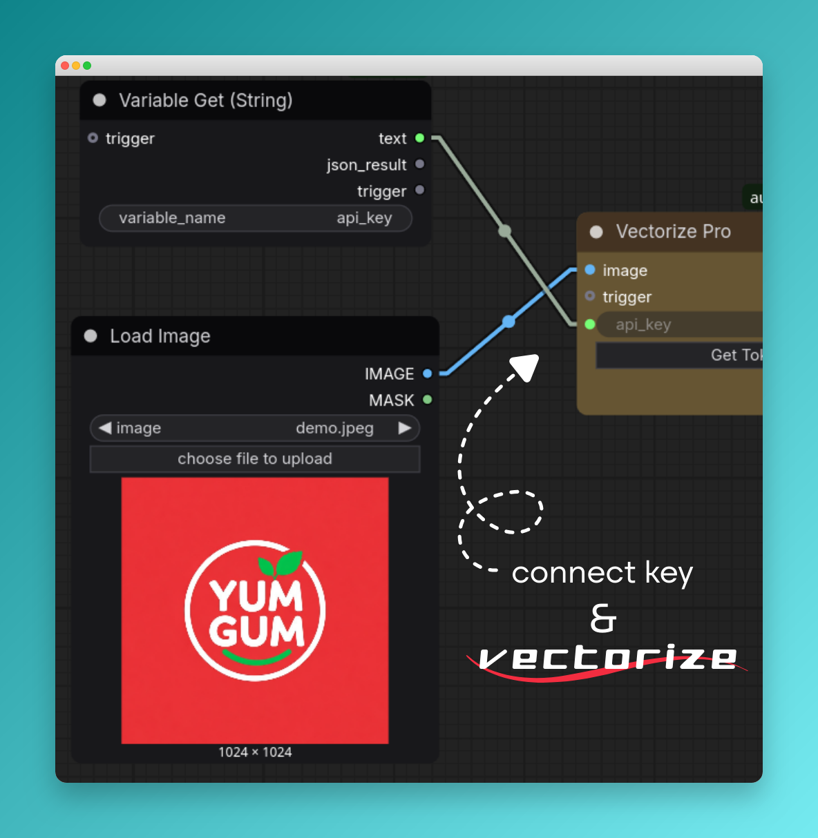 API key setup example