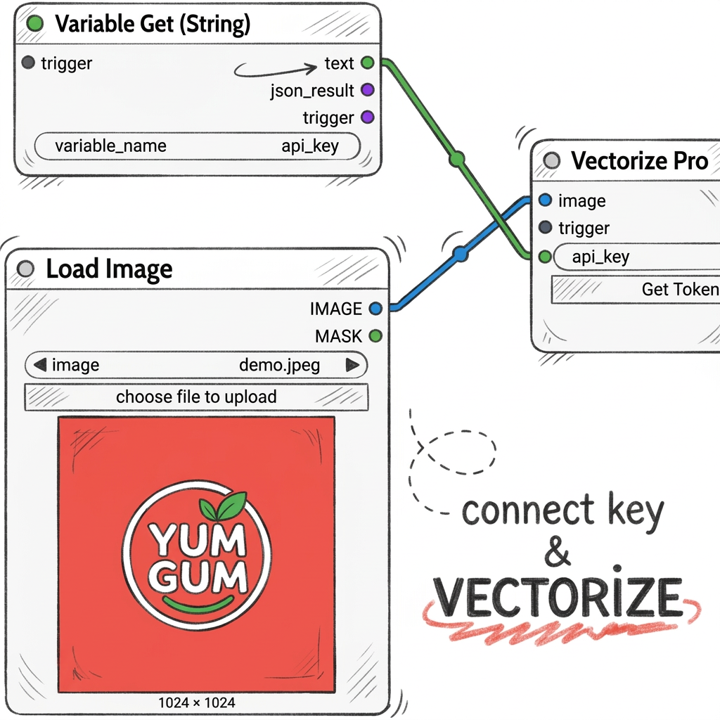 API key setup example